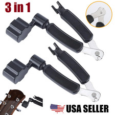 2Pcs Professional Guitar String Winder Cutter and Bridge Pin Puller Repair Tool