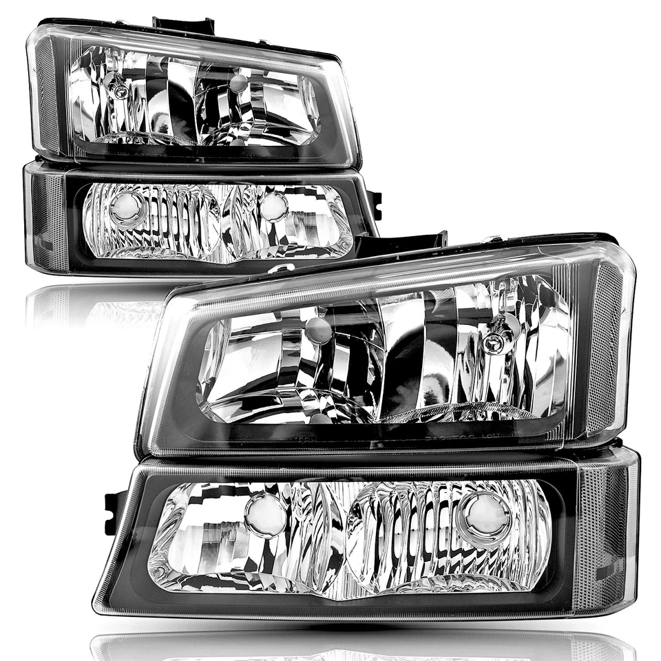 一对适用于 2003 - 2006 雪佛兰索罗德 1500 2500 3500 车头灯保险杠灯 LH&RH — 第 2/4 张图片