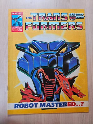 Transformers Issue 72 UK Edition August 1986 Marvel Comics Sleeved Robot Master