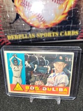 1960 TOPPS BASEBALL #401 BOB DULIBA IN PERSON AUTO CARDINAL
