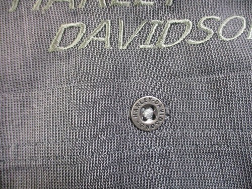 HARLEY-DAVIDSON S/S Button Down Shirt~Men's L~Embroidered~Epaulets~EUC! - Picture 7 of 8