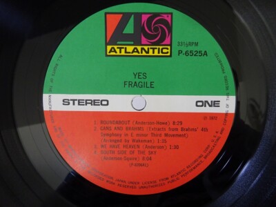 YES Fragile P-6525A 初期盤LP マトリクスA1/A2 美盤 Yes Fragile Atlantic P-6525A Japan VINYL LP | eBay