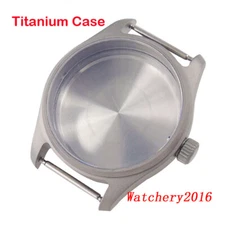 36mm Tandorio Pilot Titanium Watch Case For NH35A NH36 2824 PT5000 Automatic
