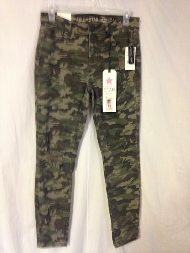Ripped Camo Cropped Skinny Jeans Size 