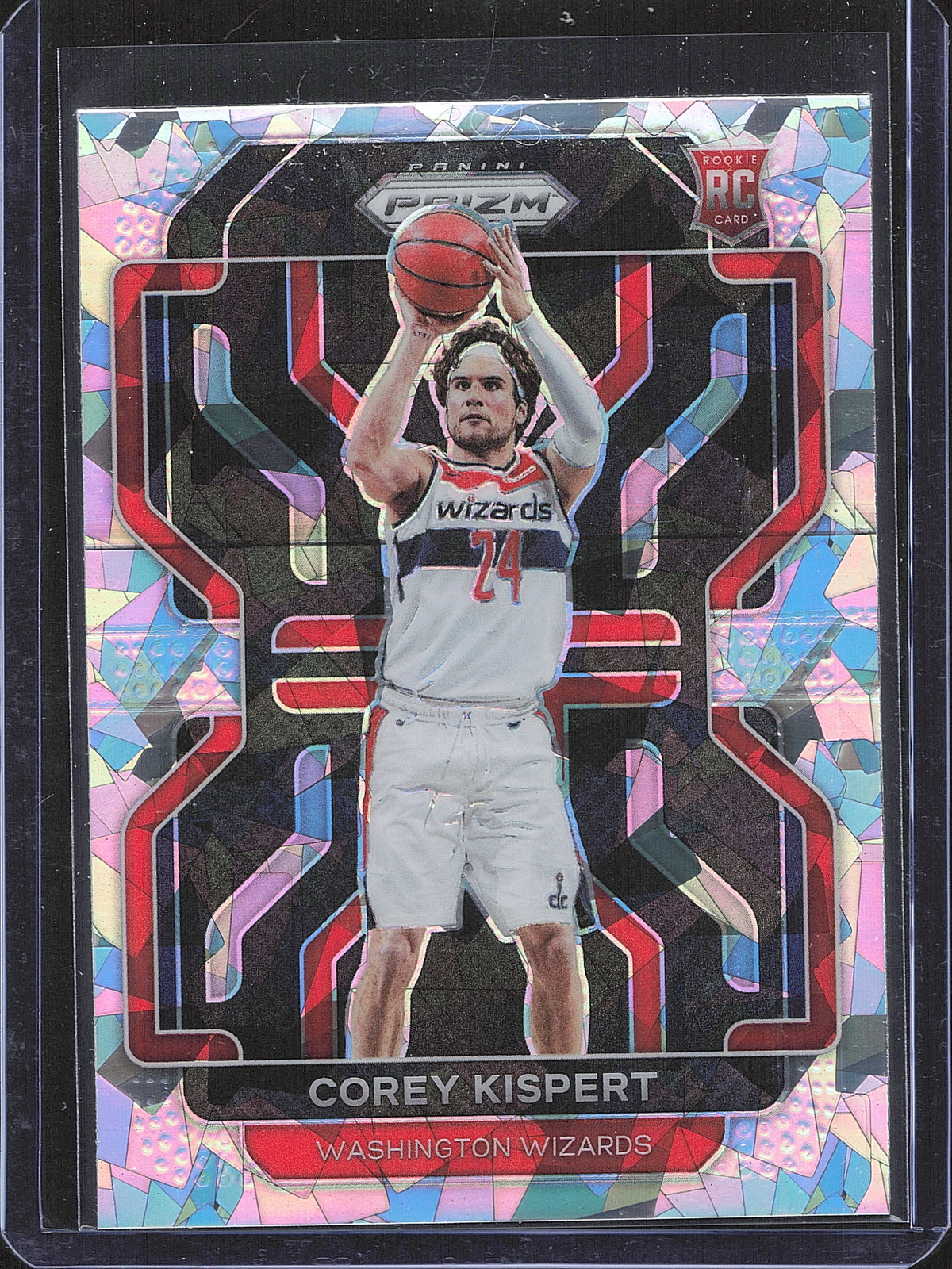 Corey Kispert 2021-22 Panini Prizm Silver Ice SP RC #275 Rookie Wizards