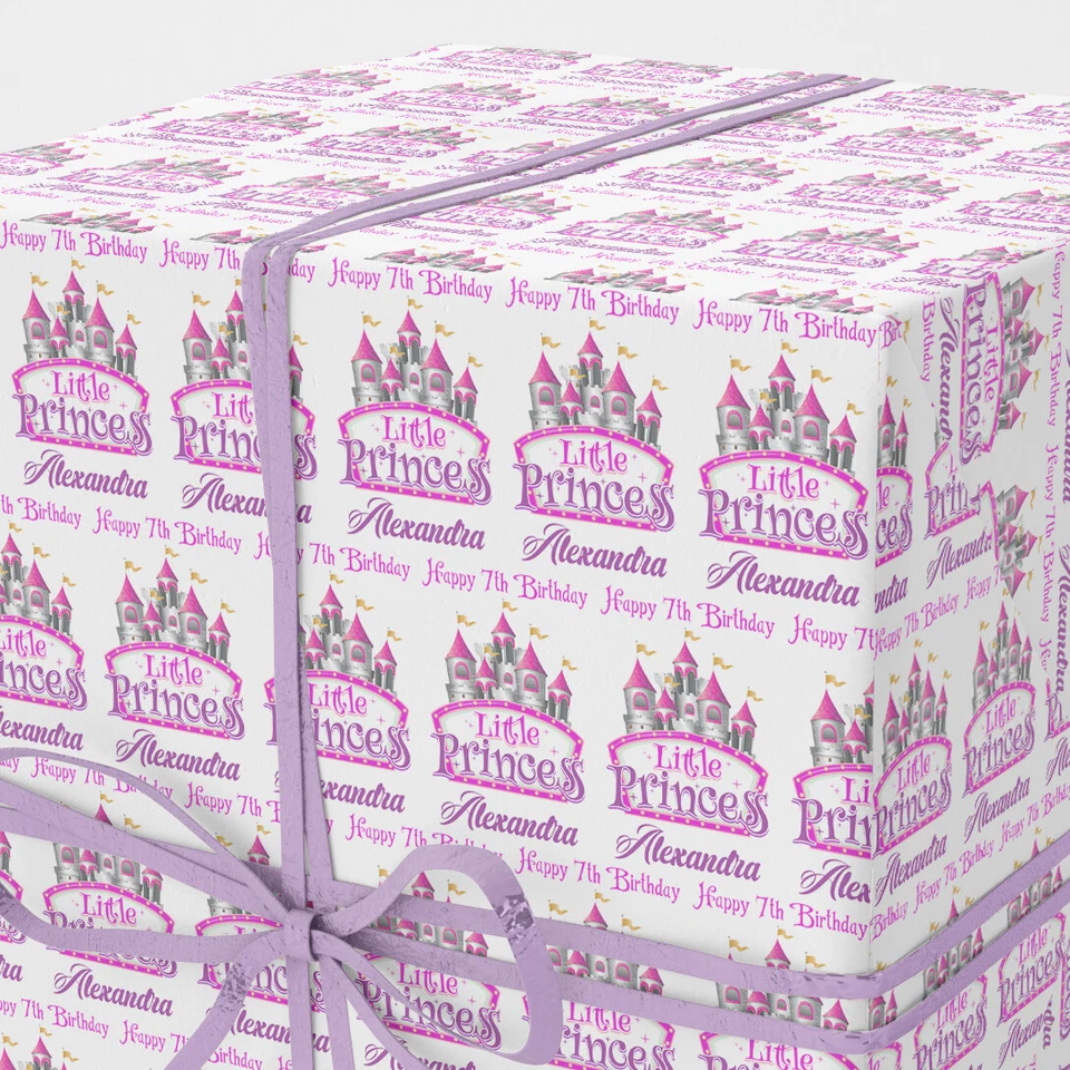 Little Princess Castle Personalised Wrapping Paper – Fairytale Gift Wrap - Image 2 of 4