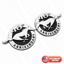 Conjunto 3D Coche Mustang GT Deportivo Guardabarros Marcador Caballo Logo Medalla Insignia Emblema Negro
