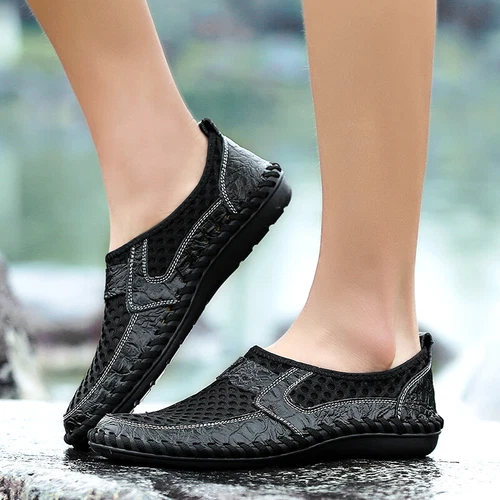 Herren Halbschuhe Slip on Sommer Loafer Slipper Mokassin Hausschuh Fahrschuhe - Bild 21 von 28