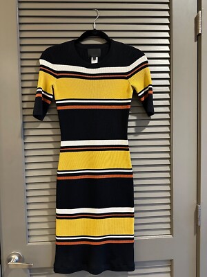 intermix knit dress New w/o Tags Exclusive Wyatt Striped Ribbed Size Petite AI-Scene-Route: Wedding Occasion