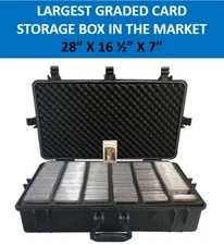 Graded Card Case Storage Box For 300+ BGS PSA Sports Trading Cards Waterproof
