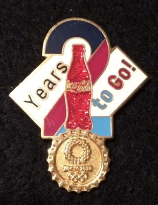 COCA COLA 2 YEARS TO GO TOKYO 2020 OLYMPIC COKE PIN - 2026 MILANO-CORTINA TRADER