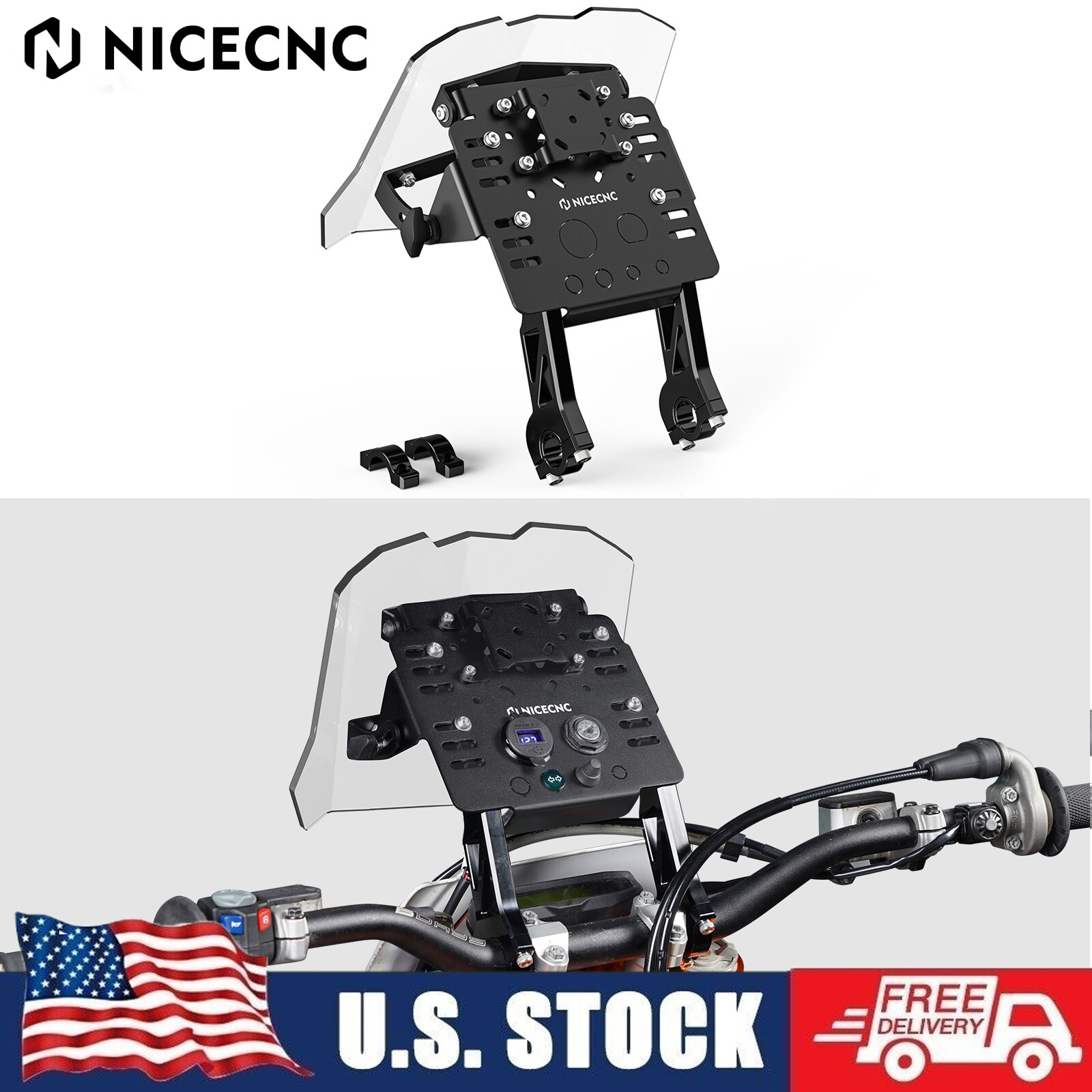 Adjustable GPS Mount Bracket Mini Fairing Kit For Yamaha YZ 125 250 WR 250F 450F