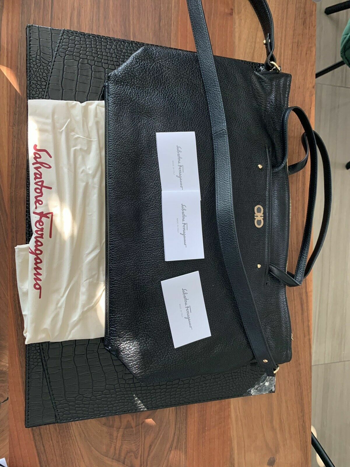 ferragamo travel tote