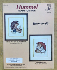HUMMEL READY FOR RAIN Umbrella Girl, Have Sun in Your Heart Cross Stitch