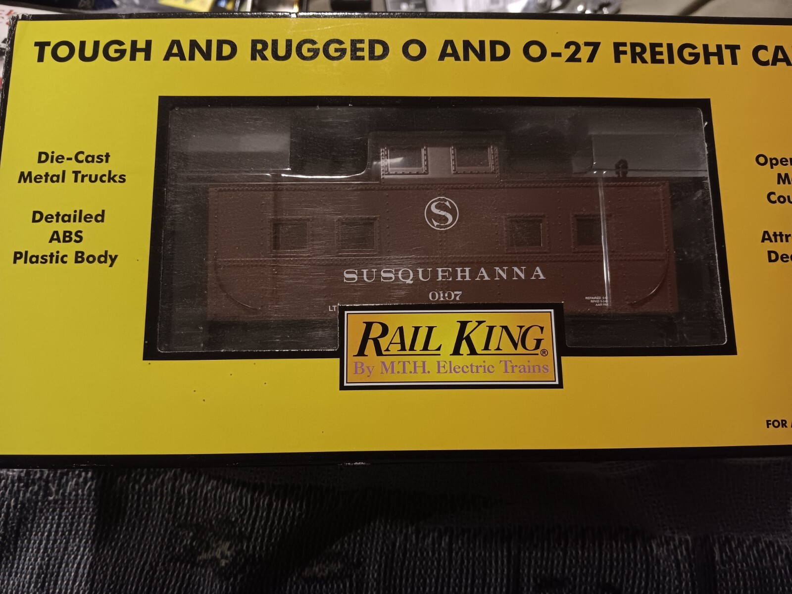 MTH 3077014 Vintage O Gauge Susquehanna Steel Caboose No. 0107 EX/LN