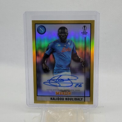 2020-21 Topps Merlin UEFA Kalidou Koulibaly Gold Auto /50