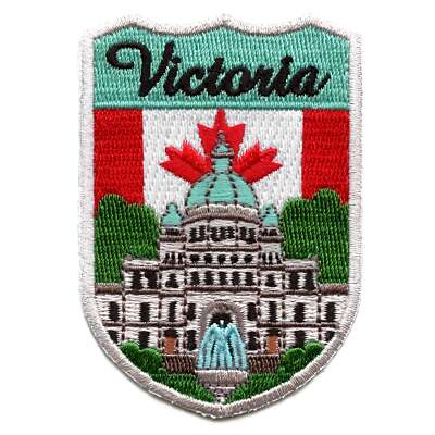 Victoria Canadá Turista Viaje Parche Ciudad Mundo Escudo Bordado