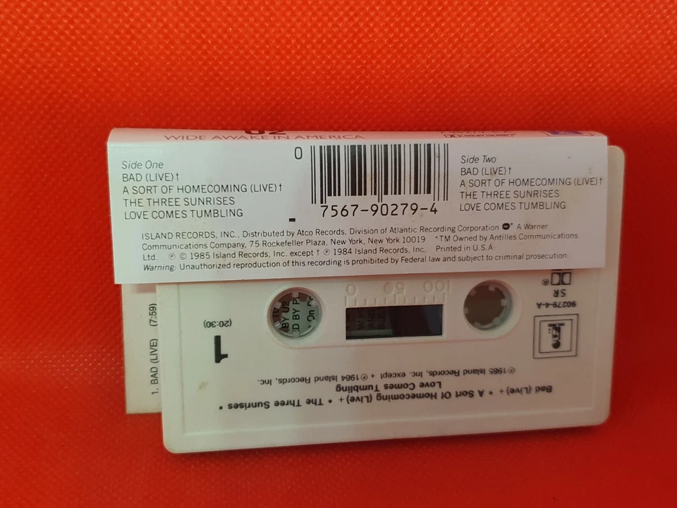 U2 - Wide Awake In America (1985) Cassette RARE (VG+) - Image 2 of 2