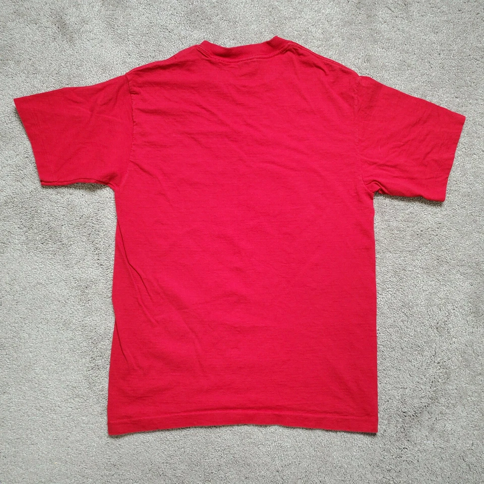 Camiseta Vintage 1994 San Francisco 49ers Logotipo Vermelho Branco Ponto Único Tamanho G - Imagem 2 de 4