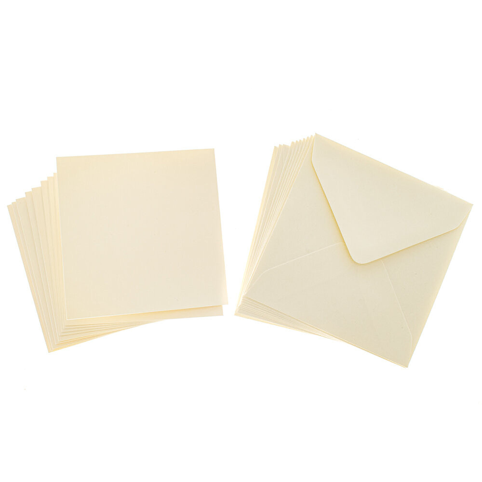 Cards Single fold - SMALL Square Cream - 300gsm greetings card blanks - 10 pack