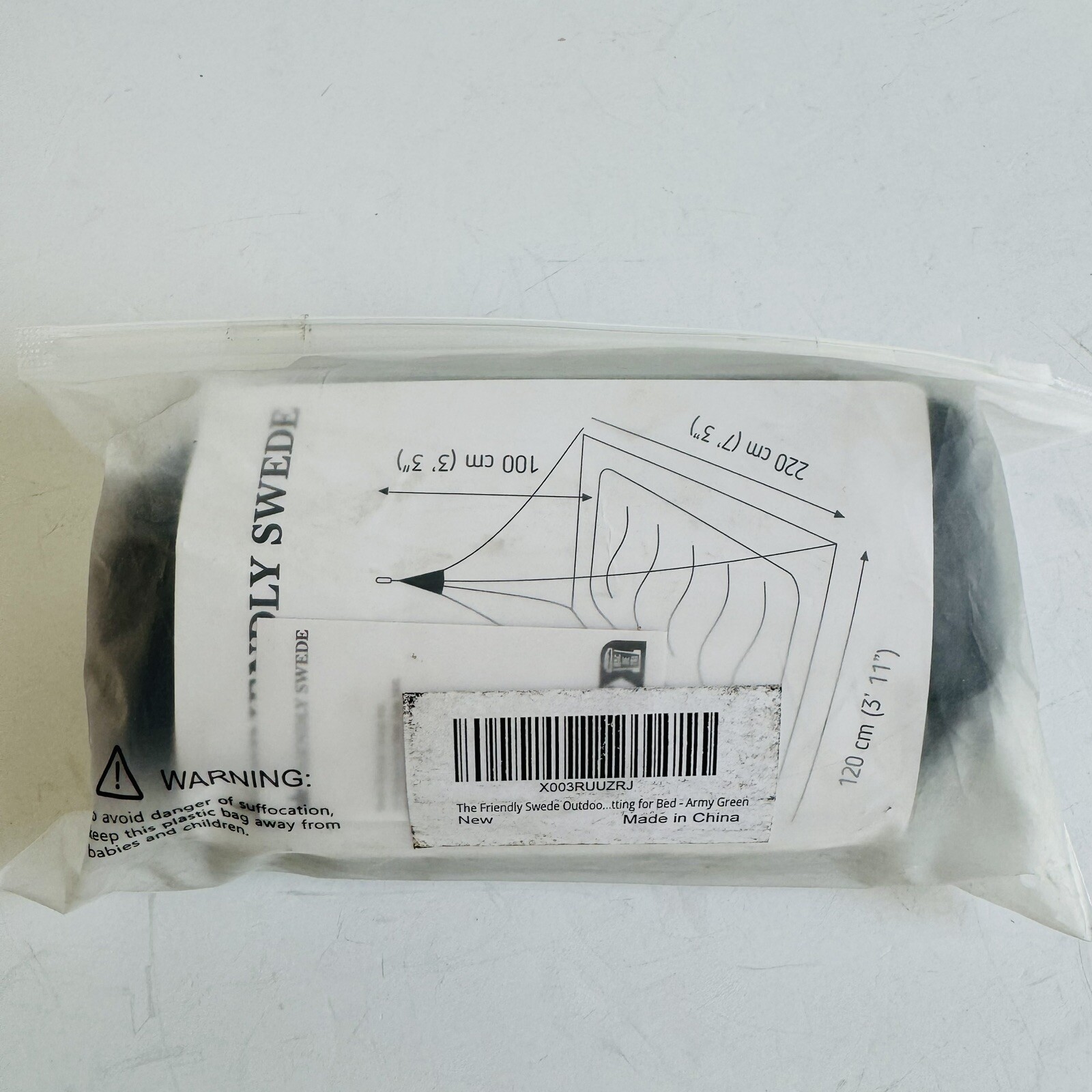 Mosquito Net Friendly Swede Bed Cover Army Green