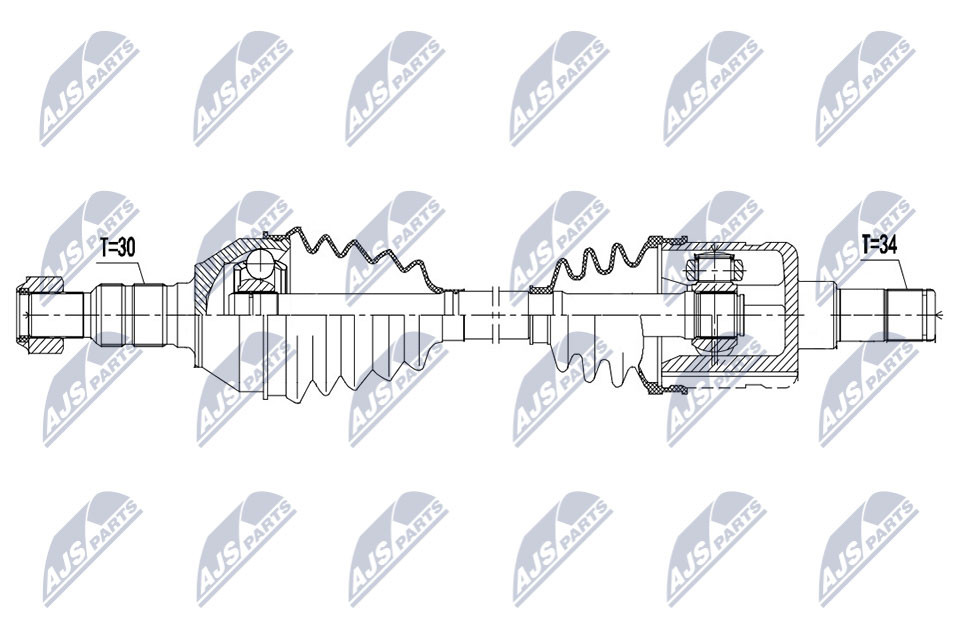 NPW-PL-109 NTY Drive Shaft for OPEL