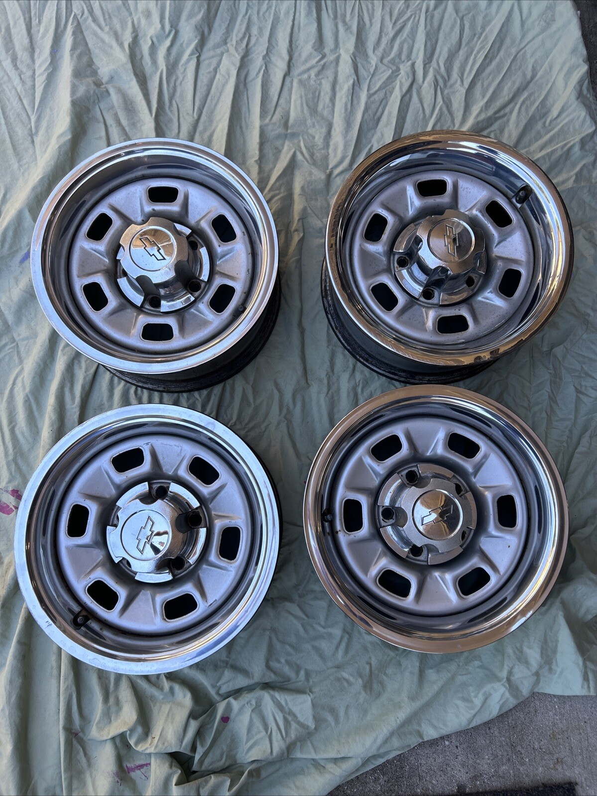 1971 - 1980 Chevrolet GM 14” x 6” 5 Lug Steel Rally Wheels Rims READ ...