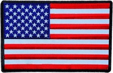 USA American Flag Embroidered Patch - 6.0 X 4.0 Inch Iron On Sew On