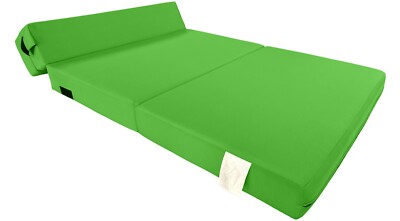 Queen Folding Foam Mattresses, Portable Chair Bed Lounger, 6 x60 x 80, Lime