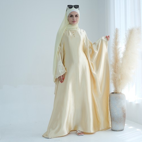Batwing Sleeve Kaftan Women Muslim Long Dress Hijab Abaya Dubai Robe Party Gown - Picture 56 of 68