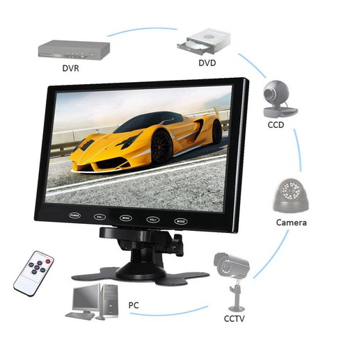 7" HD LCD Screen CCTV Monitor AV RCA VGA HDMI w/Speak for DSLR Raspberry Pi - Afbeelding 1 van 12