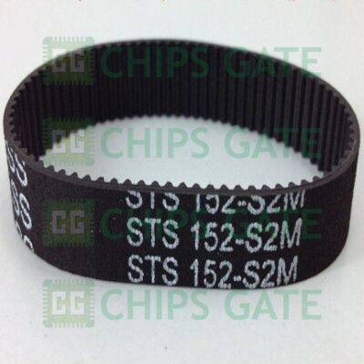 1PCS S2M-152 76 Teeth 6mm Width Black Rubber Cogged Industrial Timing Belt #E7*