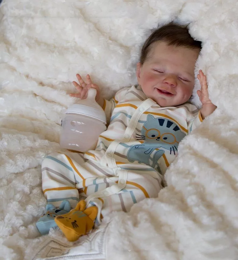 Unpainted Unfinished Doll Parts Reborn Doll Kit Sleeping April