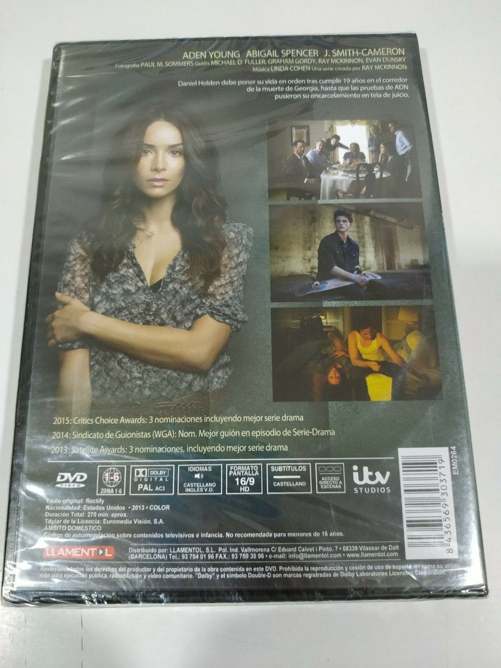 Rectify Season 1 Complete 2 X DVD Region ALL Spanish English 3T eBay