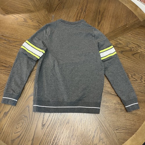 Physcho Bunny Sweater Crew Neck Grey Mens XXS Neon Green Heavy EUC - Picture 4 of 7