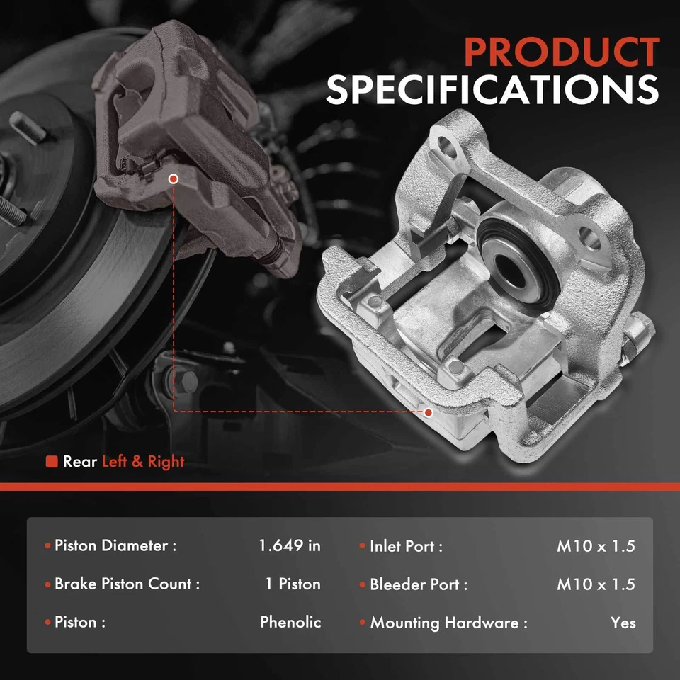 2x Pinza de freno de disco trasera con soporte para Chrysler 300 Dodge Challenger Charger Foto 2 de 4