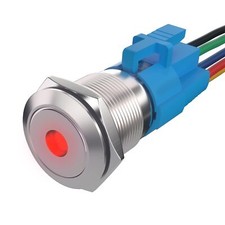 Push Button Switch 19mm Spot Light Momentary Stainless Steel Push Button 12V-...
