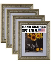 4-Pack Custom Picture Poster Frame 2-1/2" Silver Victorian 16x20 24x36 1556-S125