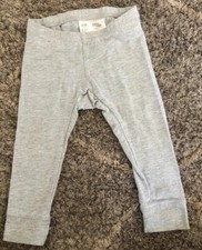 H M Unisex Jogger Pants Gray Elastic Waist Size 12-18 Months Lightweight