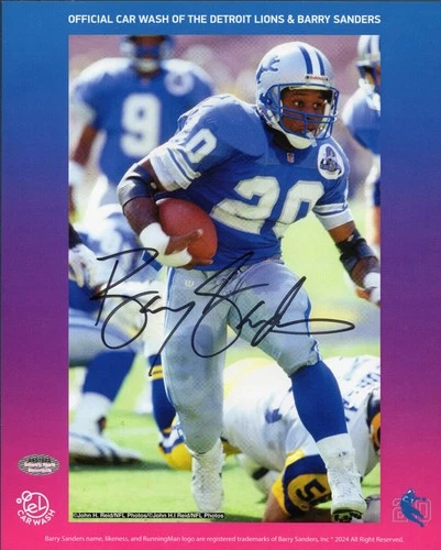 Barry Sanders Signed Autographed  in Person -Detroit Lions 8x10 Photo W/COA