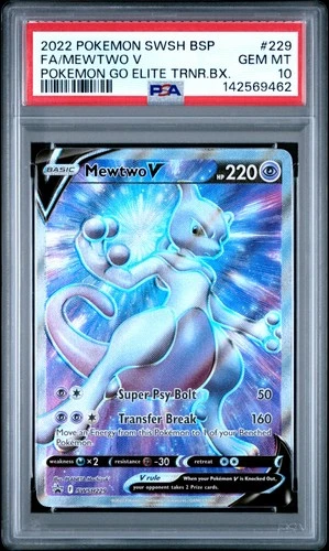Fa/Mewtwo V Pokemon Swsh Black Star Promo #229 PSA 10 Gem Mint
