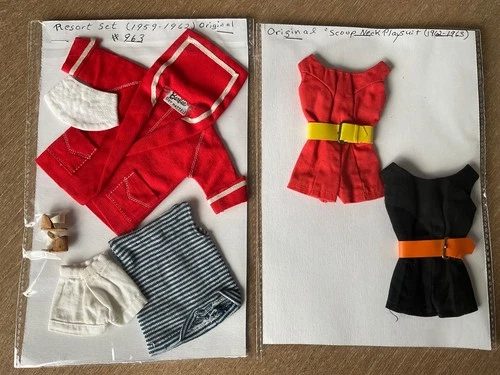 Vintage Barbie Estate Find Resort Set #963 Scoop Neck Playsuits Lot 1960s