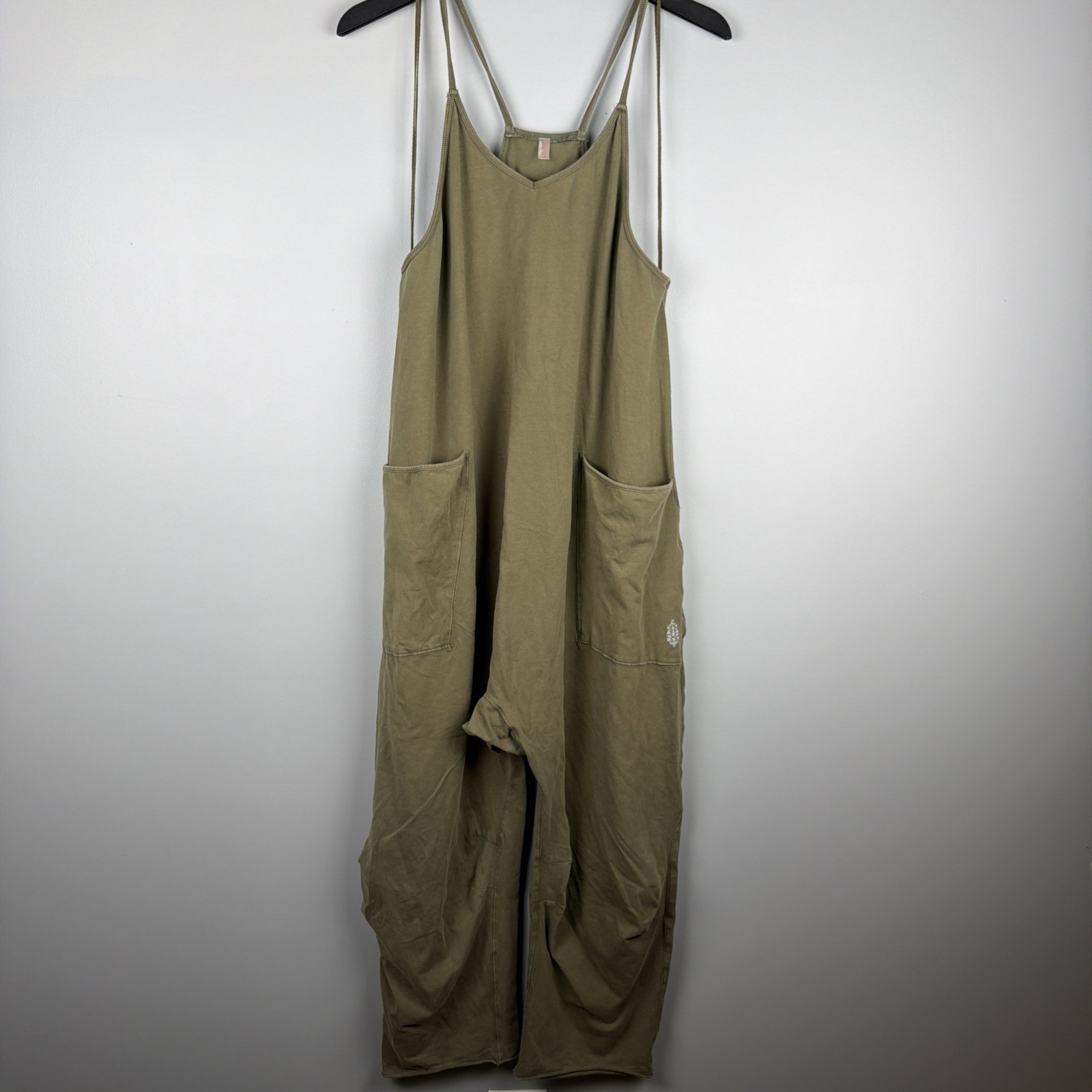 Free People Movement Hot Shot Jumpsuit Womens M Green Bohemian Beach Coverup