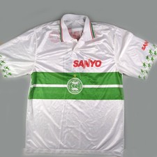 Vintage Coritiba Foot Ball Club Parana Brazil White Polyester Jersey Size Large