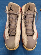 Nike Air Jordan 13 Retro Grey Toe 2014 White Team Red Flint Grey 414571-126 Size