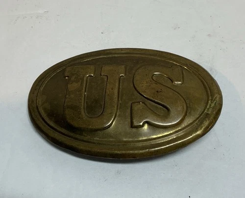 US Army Civil War Brass Belt Buckle Infantry Lead Arrow Hooks Reproduction