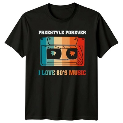 Retro Cassette Tape Freestyle Forever I Love 80er Musik T-Shirt