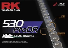 RK Natural 530 Pro Drag Raching Chain - 180 Links 530PRODR-180