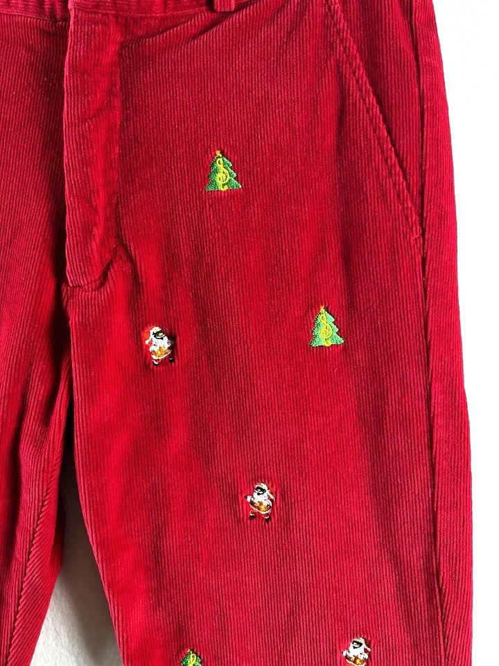 Pantalones de Navidad Beachcomber de pana roja náufraga Nantucket Island para mujer talla 8 Foto 2 de 4