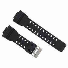 RUBBER WATCH BAND STRAP FOR CASIO G SHOCK GA-110 GA-120 GA-200 WATCH BLACK